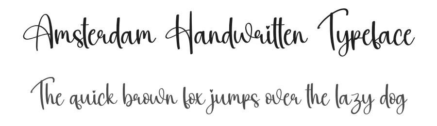 Amsterdam Handwritten Typeface by creativeletter — Script Handwritten Font