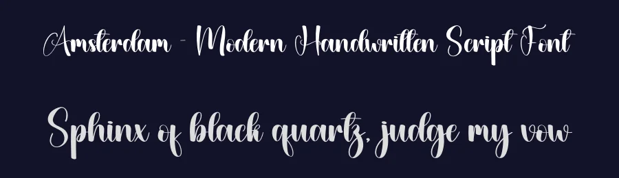 Amsterdam – Modern Handwritten Script Font by creativeletter — Script Handwritten Font — thumbnail 2