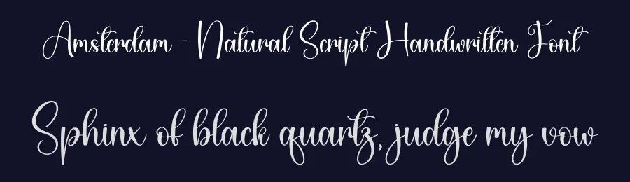 Amsterdam – Natural Script Handwritten Font by creativeletter — Script Handwritten Font — thumbnail 2