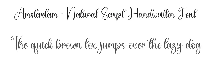 Amsterdam – Natural Script Handwritten Font by creativeletter — Script Handwritten Font