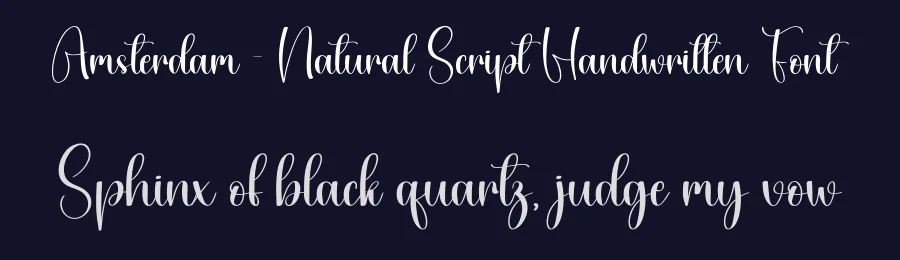 Amsterdam – Natural Script Handwritten Font by creativeletter — Script Handwritten Font — thumbnail 2