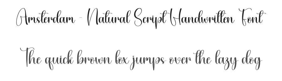 Amsterdam – Natural Script Handwritten Font by creativeletter — Script Handwritten Font