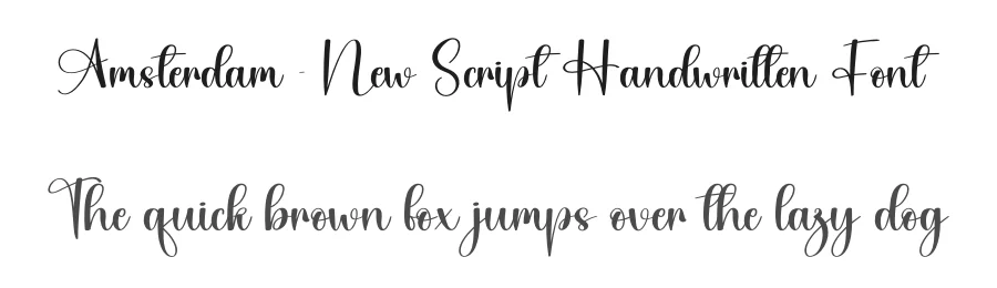 Amsterdam – New Script Handwritten Font by creativeletter — Script Handwritten Font