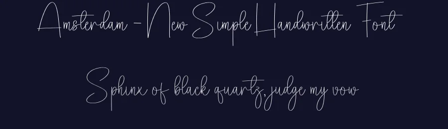 Amsterdam – New Simple Handwritten Font by creativeletter — Script Handwritten Font — thumbnail 2