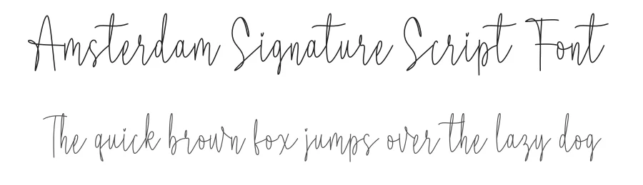 Amsterdam Signature Script Font by creativeletter — Script Handwritten Font