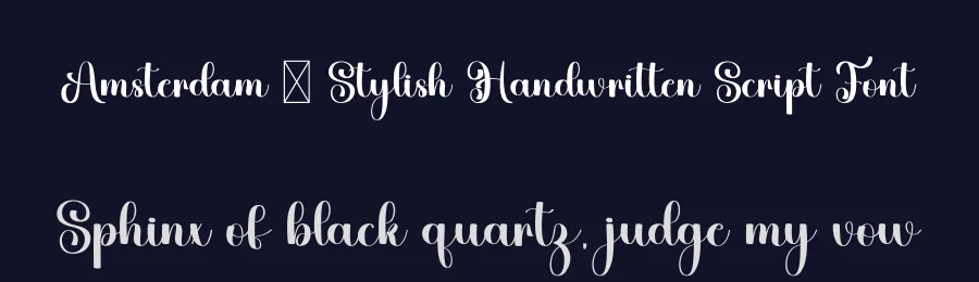 Amsterdam – Stylish Handwritten Script Font by freshtypeink — Script Handwritten Font — thumbnail 2