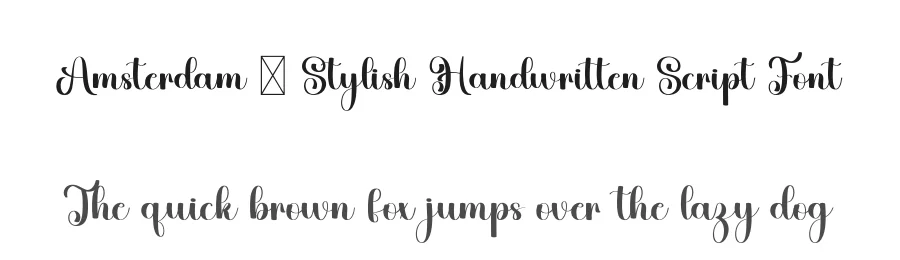 Amsterdam – Stylish Handwritten Script Font by freshtypeink — Script Handwritten Font
