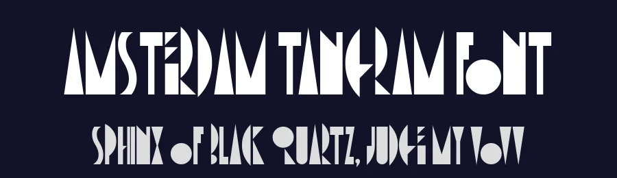 Amsterdam Tangram Font by Nick Curtis — Display Font — thumbnail 2
