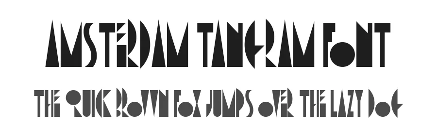Amsterdam Tangram Font by Nick Curtis — Display Font