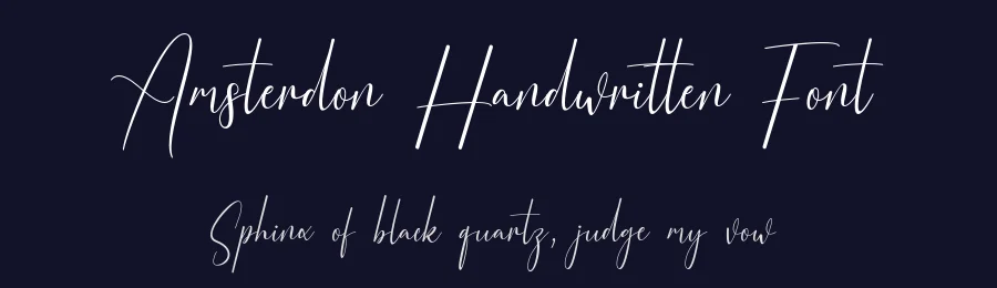Amsterdon Handwritten Font by Muhammad Nasir — Script Handwritten Font — thumbnail 2