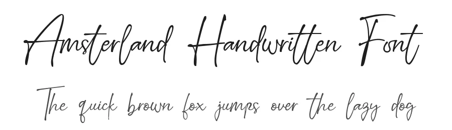 Amsterland Handwritten Font by Zeenesia Std โ Script Handwritten Font