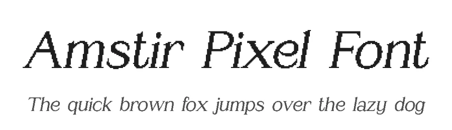 Amstir Pixel Font by craftsupplyco — Display Font