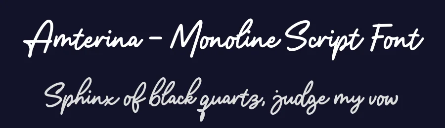 Amterina – Monoline Script Font by Aftertime studio — Decorative Font — thumbnail 2