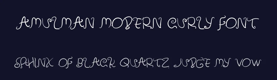 Amulman Modern Curly Font by jetsmax — Display Font — thumbnail 2