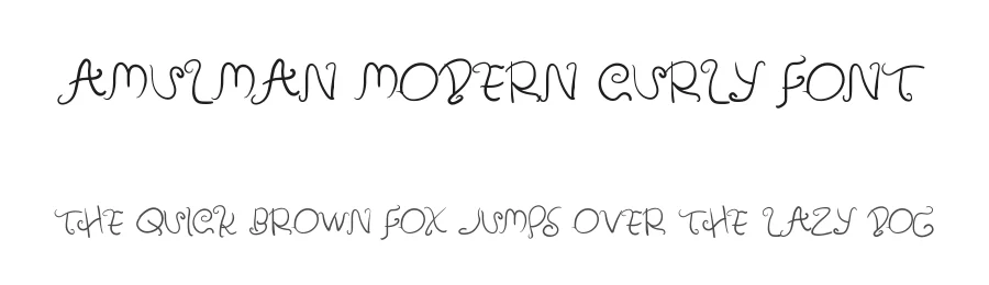 Amulman Modern Curly Font by jetsmax — Display Font