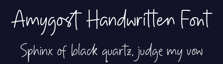 Amygost Handwritten Font by Heinzel Std. — Script Handwritten Font — thumbnail 2
