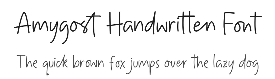 Amygost Handwritten Font by Heinzel Std. — Script Handwritten Font