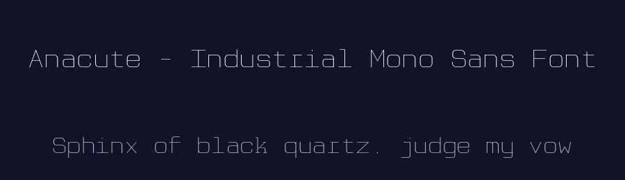 Anacute – Industrial Mono Sans Font by Casloop Studio — Display Font — thumbnail 2