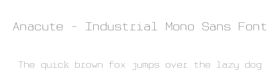 Anacute – Industrial Mono Sans Font by Casloop Studio — Display Font