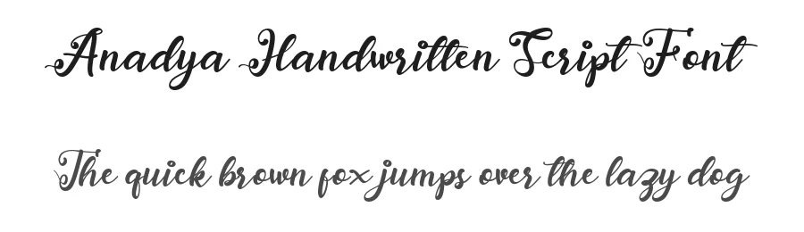 Anadya Handwritten Script Font by Ketikata Studio — Script Handwritten Font