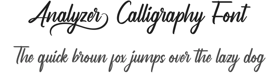 Analyzer Calligraphy Font by nihstudio — Script Handwritten Font