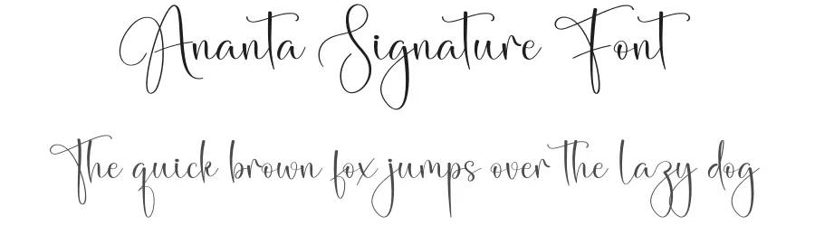 Ananta Signature Font by creativeletter — Script Handwritten Font