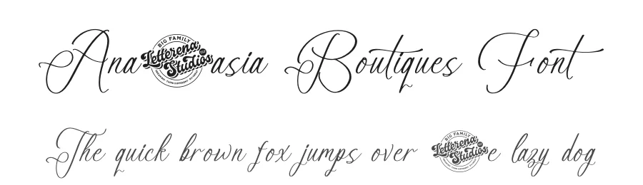 Anastasia Boutiques Font by letterenastudios — Script Handwritten Font