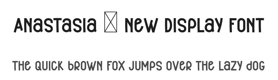 Anastasia – New Display Font by freshtypeink — Display Font