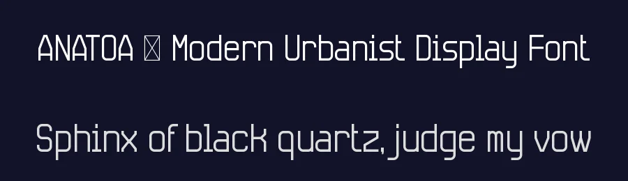 ANATOA – Modern Urbanist Display Font by Rautan — Display Font — thumbnail 2