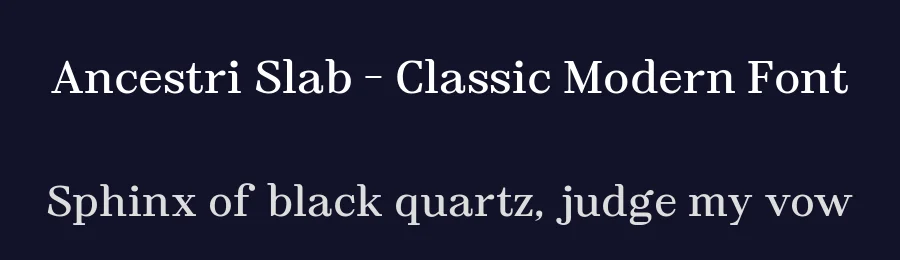 Ancestri Slab – Classic Modern Font by Nollevs — Serif Font — thumbnail 2