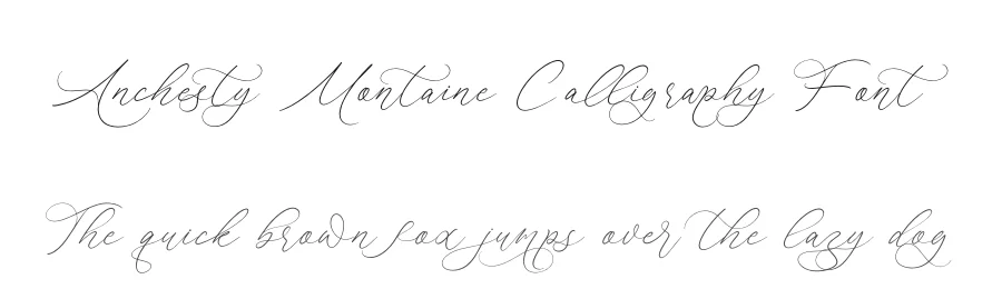 Anchesty Montaine Calligraphy Font by stylishtype.co — Script Handwritten Font