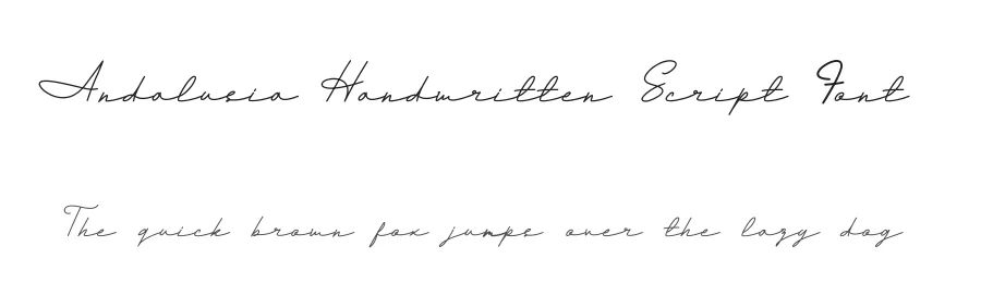 Andalusia Handwritten Script Font by Lettertype Studio — Script Handwritten Font