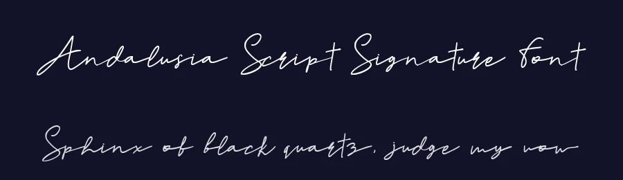 Andalusia Script Signature Font by bearydsgn — Script Handwritten Font — thumbnail 2