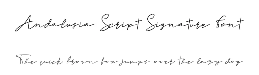 Andalusia Script Signature Font by bearydsgn — Script Handwritten Font
