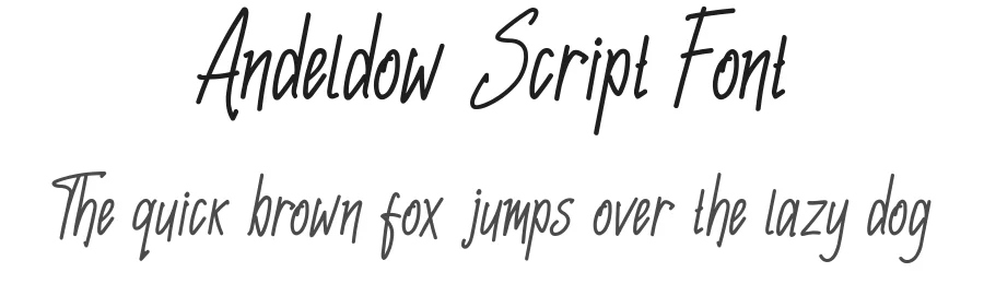 Andeldow Script Font by Mabhal Studio — Script Handwritten Font
