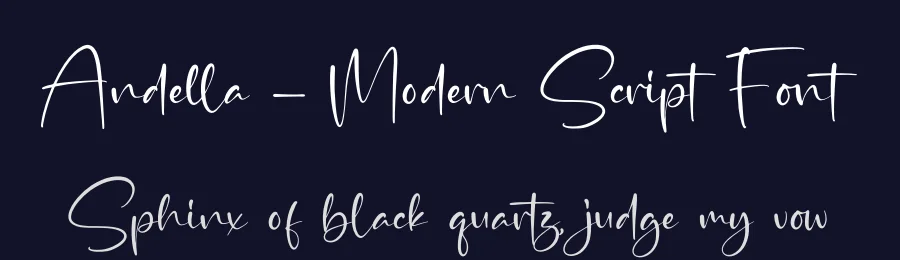 Andella – Modern Script Font by glorytype — Script Handwritten Font — thumbnail 2