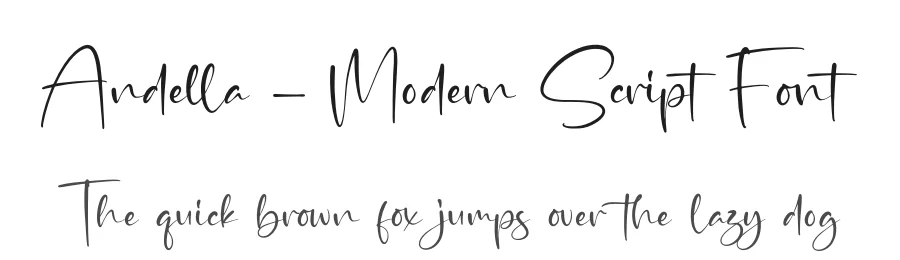 Andella – Modern Script Font by glorytype — Script Handwritten Font