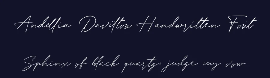 Andellia Davilton Handwritten Font by [email protected] — Script Handwritten Font — thumbnail 2