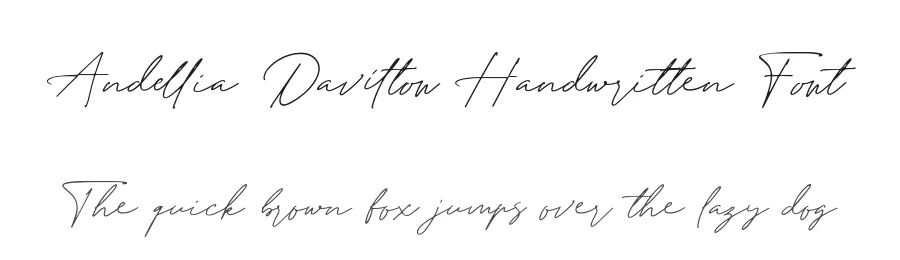 Andellia Davilton Handwritten Font by [email protected] — Script Handwritten Font