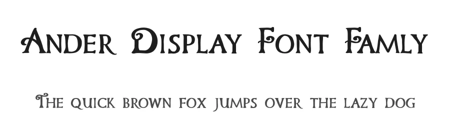Ander Display Font Famly by Anna Zakharchenko — Display Font