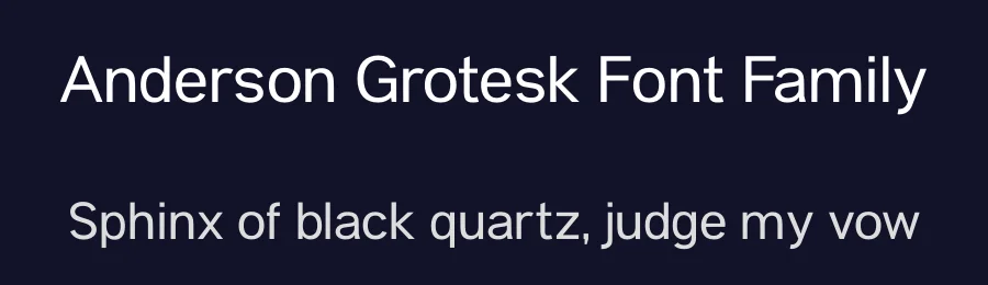 Anderson Grotesk Font Family by Stephen French — Sans Serif Font — thumbnail 2