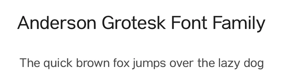 Anderson Grotesk Font Family by Stephen French — Sans Serif Font