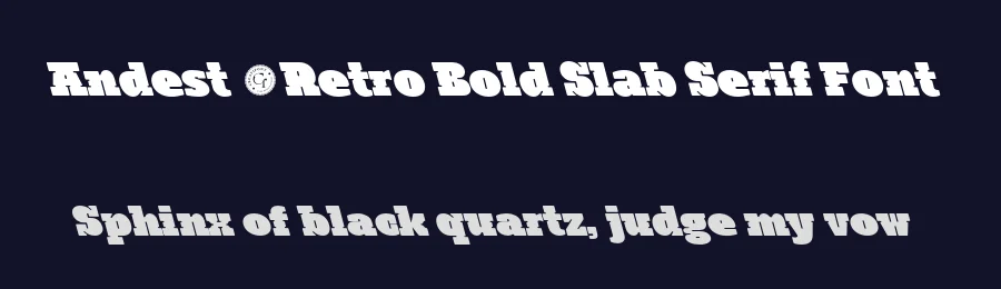Andest – Retro Bold Slab Serif Font by Creatifontstudios — Decorative Font — thumbnail 2