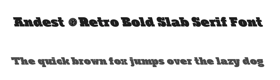 Andest – Retro Bold Slab Serif Font by Creatifontstudios — Decorative Font