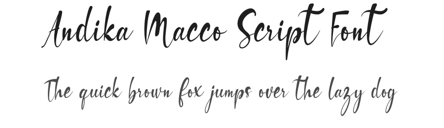 Andika Macco Script Font by andikastudio — Script Handwritten Font