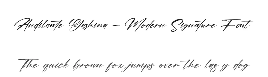 Andilante Gashina β Modern Signature Font by letternity β Script Handwritten Font