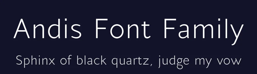 Andis Font Family by JAM Type Design — Sans Serif Font — thumbnail 2