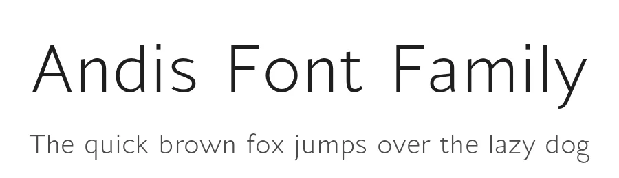 Andis Font Family by JAM Type Design β Sans Serif Font