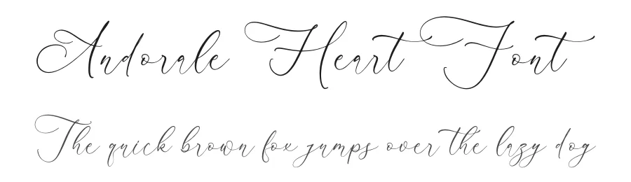 Andorale Heart Font by Storytype — Script Handwritten Font