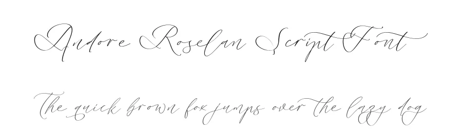 Andore Roselan Script Font by stylishtype.co — Script Handwritten Font